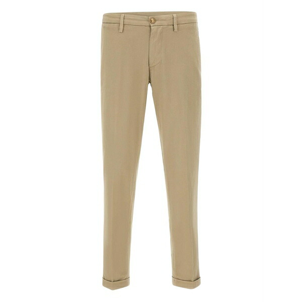 レアッシュ メンズ 心地好いズボン下 ボトムス Cuffed welt-pocket trousers Neutrals ズボン・パンツ-メンズファッション