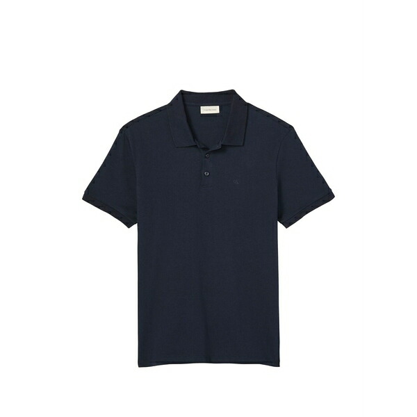 カルバンクライン メンズ スポーツシャツ トップス Button embroidered polo shirt Blue
