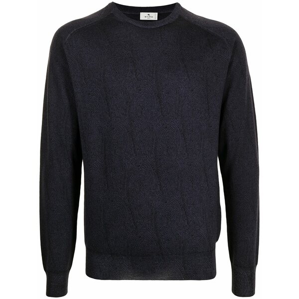 エトロ メンズ 編み物\u0026プルオーバー アウター Chunky knit sweater Blue