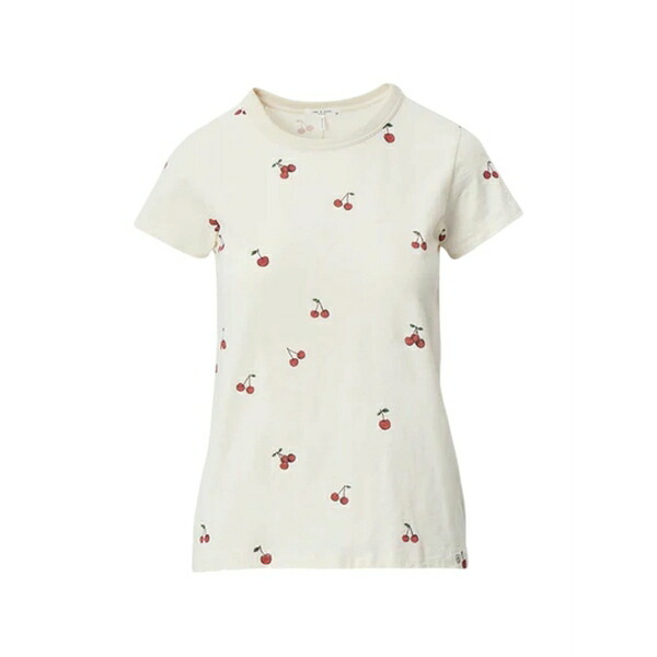 ラグアンドボーン レディース プルオーバー トップス Cherry-print t-shirt White