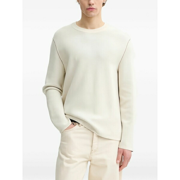 マルコポーロ メンズ 編み物\u0026プルオーバー アウター Stitch detail sweater Neutrals