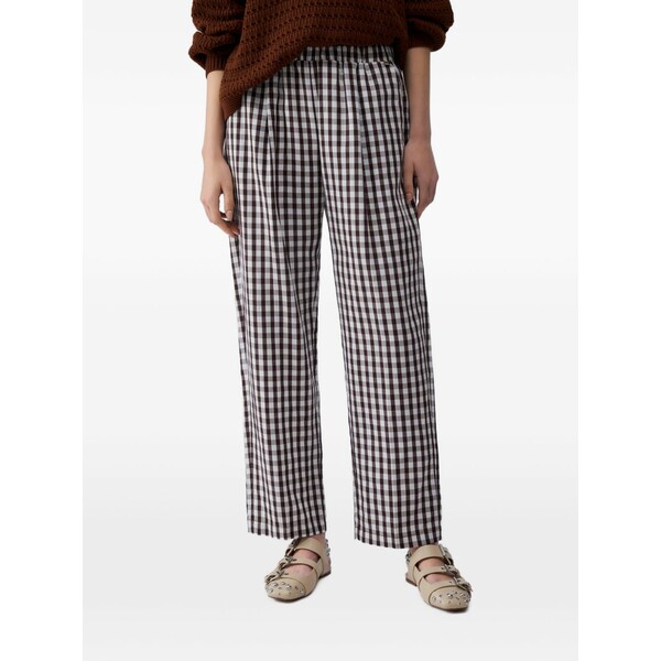 リュージョー レディース カジュアルパンツ ボトムス Elastic trousers Brown