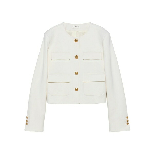 パロッシュ レディース 上衣＆上衣 アウター Buttoned flap-pockets jacket White
