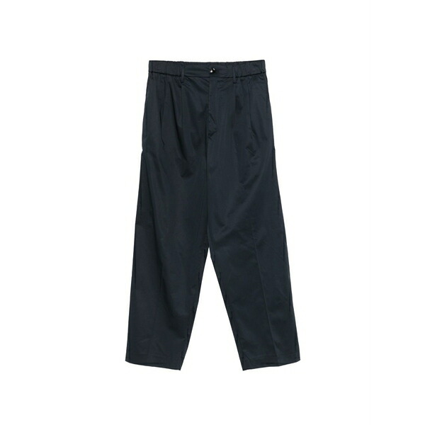 レゾム メンズ 心地好いズボン下 ボトムス Pleated elasticated-waist trousers Blue