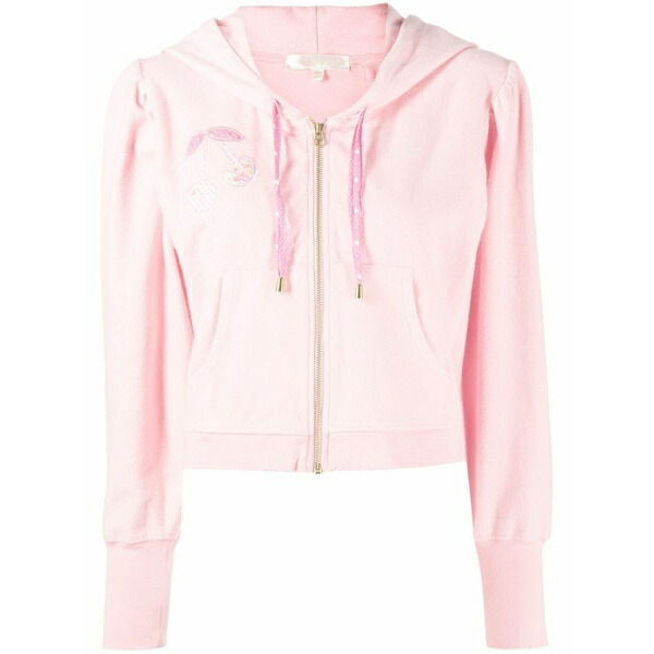 ラブスハックファンシー レディース パーカー・スウェットシャツ アウター Hasana zip-up appliqu?? hoodie Pink