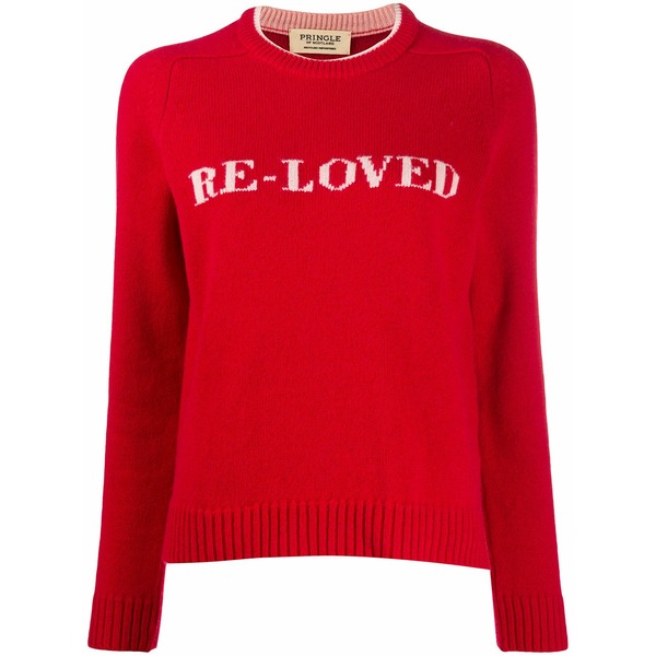 プリングル オブ スコットランド レディース 編み物\u0026プルオーバー アウター Re-loved jumper Red
