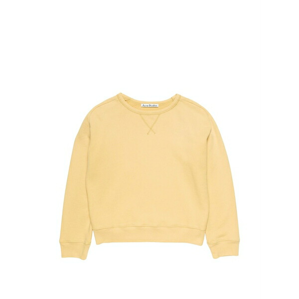 アクネ ストゥディオズ メンズ パーカー・スウェットシャツ アウター Back-logo crew-neck sweatshirt Yellow