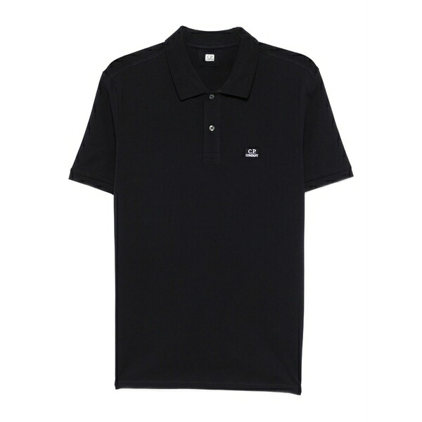 シーピーカンパニー メンズ スポーツシャツ トップス Logo embroidered t-shirt Blue