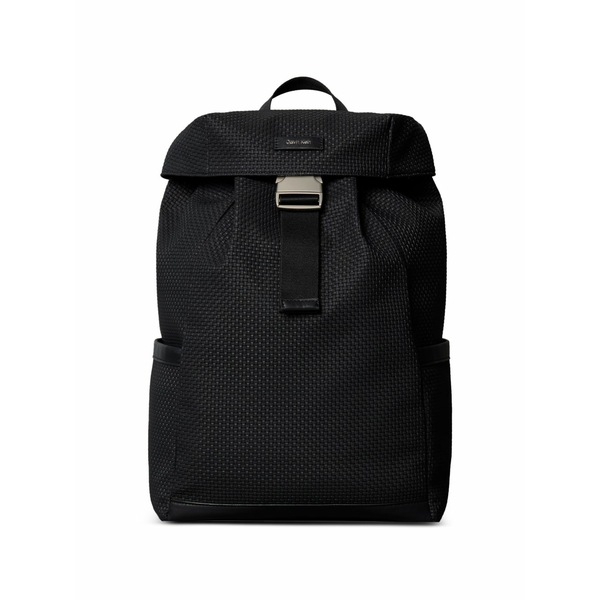 カルバンクライン メンズ うしろ側容器に並べる・背嚢 御徒面子 Buckle woven backpack Black メンズバッグ-バックパック・リュック-バッグ
