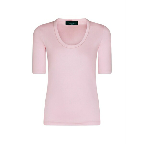 ファビアナ フィリッピ レディース ティーシャツ トップス Ribbed chain-trim top Pink レディースファッション-トップス