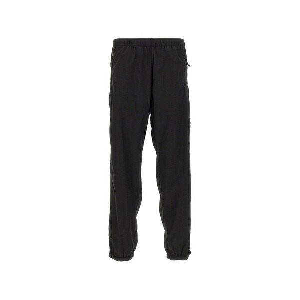 ストーンアイランド メンズ カジュアルパンツ ボトムス Logo-patch track pants Black