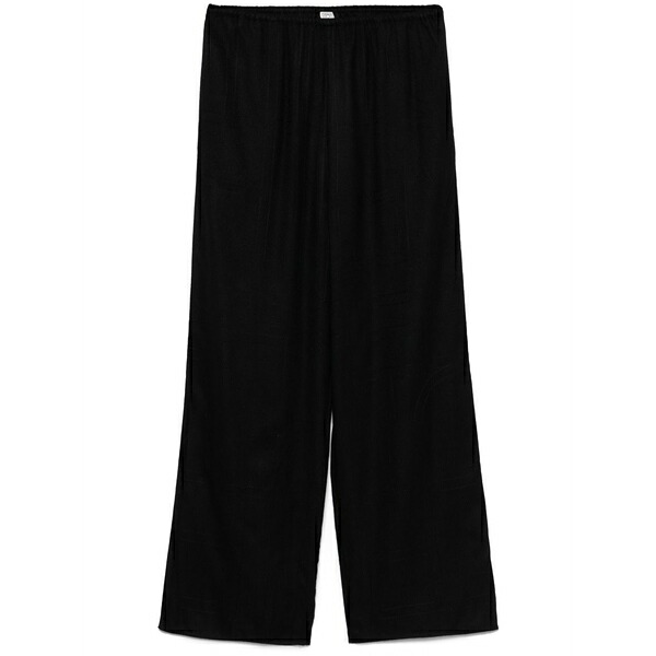 トーテム レディース 心地好いズボン下 ボトムス Monogram flannel trousers Black