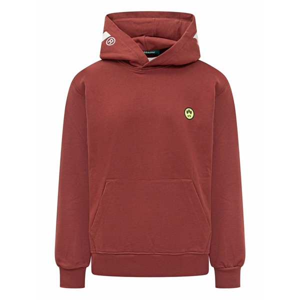 バロウ メンズ パーカー・スウェットシャツ アウター Reverse-logo hoodie Red