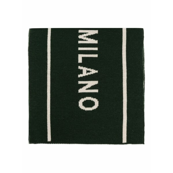 モスキーノ メンズ 消音装置・袈裟・えり巻き 佩び物 Milano-logo scarf Green