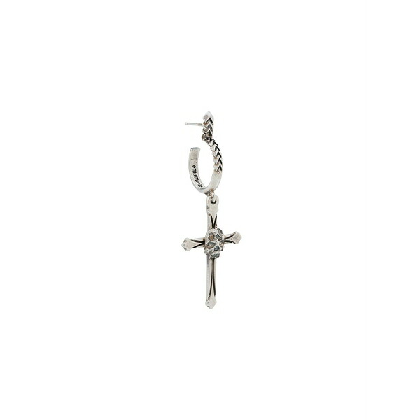 エマニュエレ ビコッキ メンズ ピアス・イヤリング 佩び物 Cross hoop earring Silver