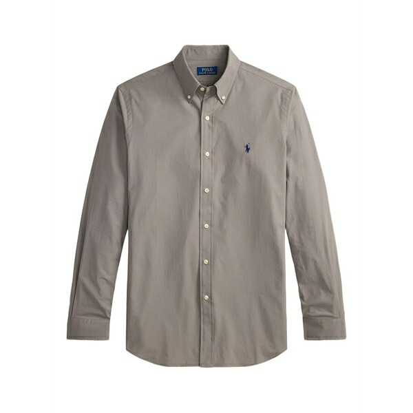 ラルフローレン メンズ シャツ トップス Long-sleeve poplin shirt Grey｜asty