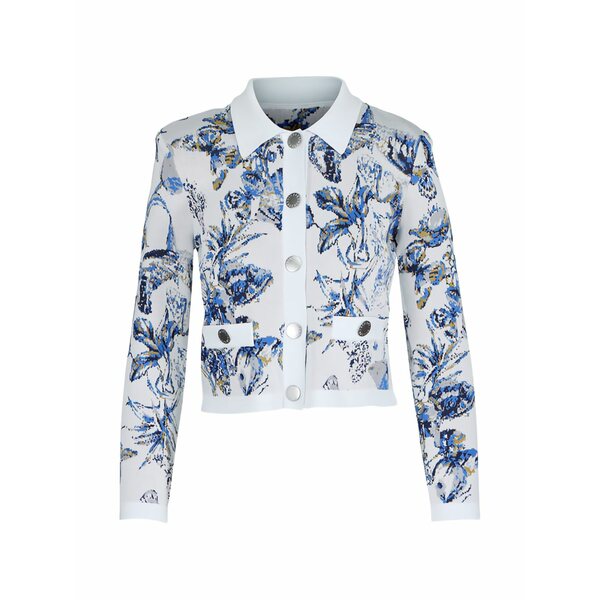 ラジャンス レディース ジレー アウター Osiris floral-print button-up cardigan White