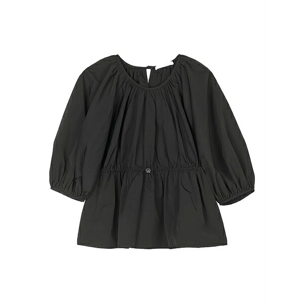 セシリー・バンセン レディース ティーシャツ トップス Berta gathered top Black トップス-レディースファッション-シャツ・ブラウス