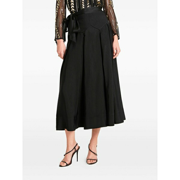 テンパリーロンドン レディース スコート ボトムス Elodie MIDI skirt Black