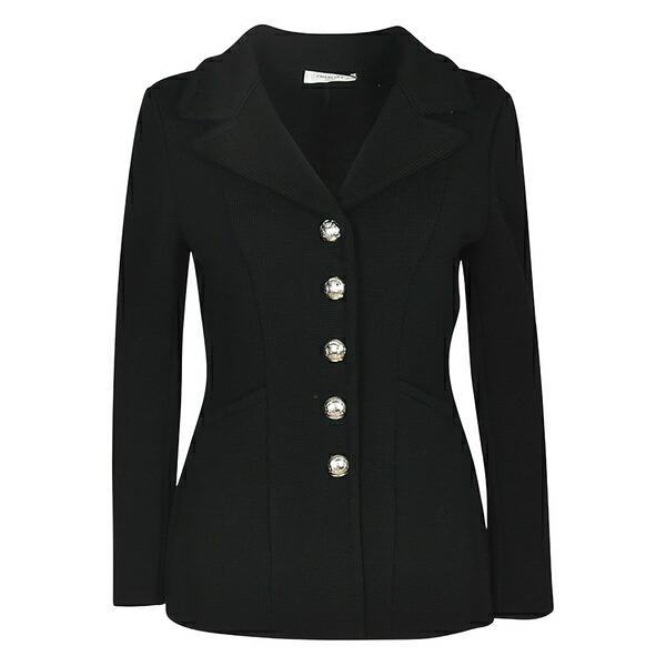 シャルロット レディース 上衣＆上衣 アウター Embellished-buttons jacket Black