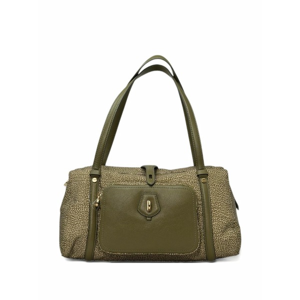 ボルボネーゼ レディース ショルダーバッグ バッグ Printed shoulder bag Green|asty