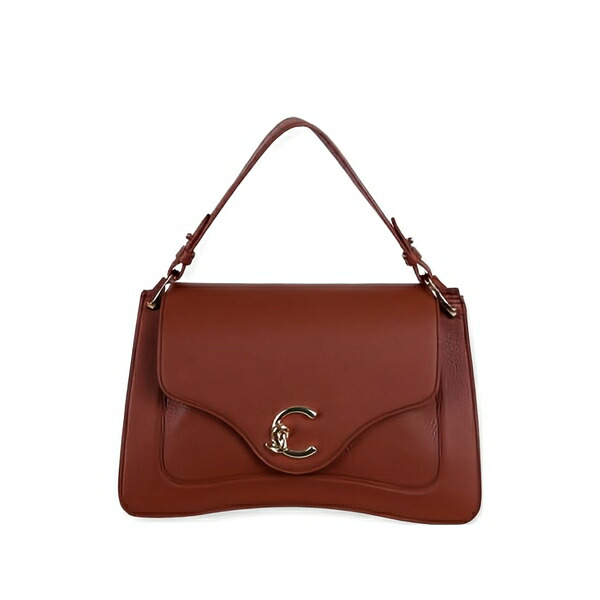 コチネレ レディース トートバッグ バッグ Medium c-me logo plaque tote bag Brown｜asty