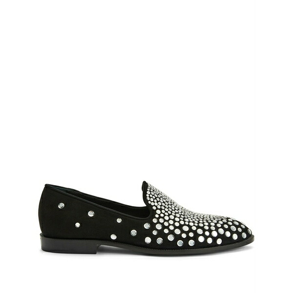 ジュゼッペザノッティ メンズ スリッポン・ローファー シューズ Peghasus crystal-embellished loafers Black