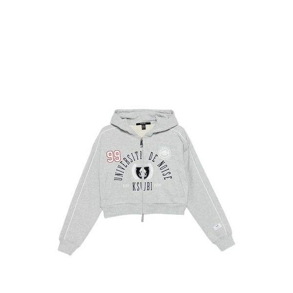 スビ レディース パーカー・スウェットシャツ アウター Zip-up hoodie Grey