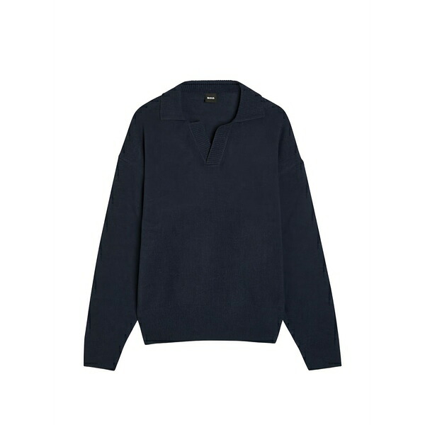 ボス メンズ ニット&セーター アウター V-neck sweater Blue｜asty