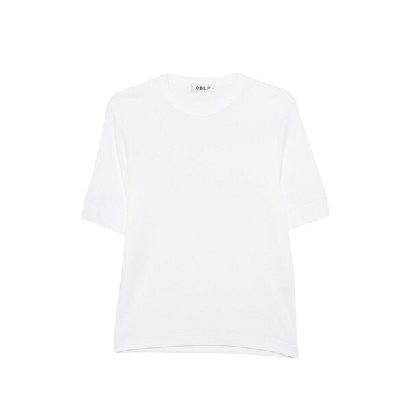 シーディーエルピー メンズ Tシャツ トップス Ribbed-knit t-shirt White｜asty