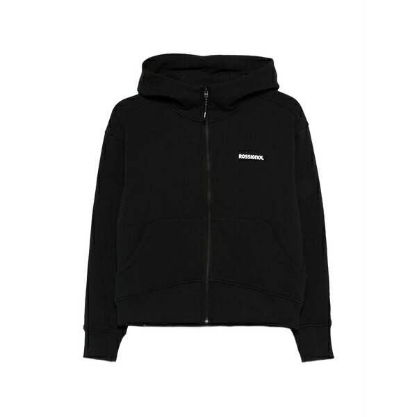 ロシニョール レディース パーカー・スウェットシャツ アウター Zip-up hoodie Black|asty