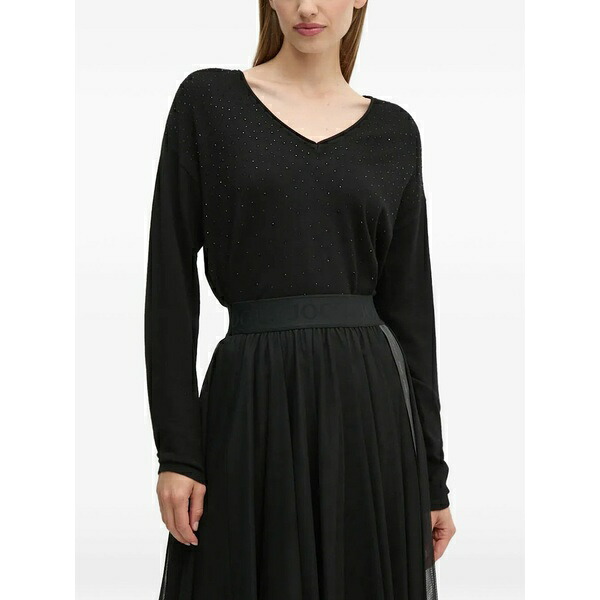 ジョセフリブコフ レディース ニット&セーター アウター V-neck sweater Black｜asty