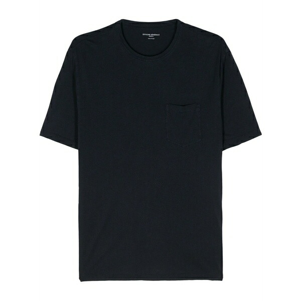 オフィシンジェネレール メンズ Tシャツ トップス Chest-pocket t-shirt Blue｜asty