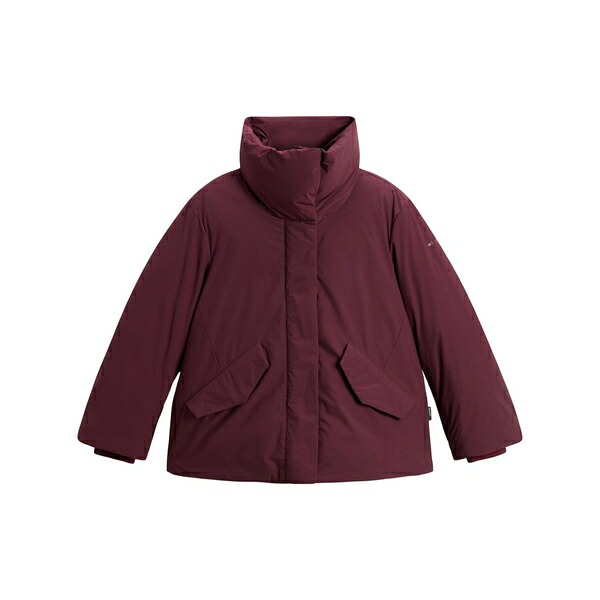 羊毛 金持ち レディース 上衣＆上衣 アウター Cocoon puffer jacket Red
