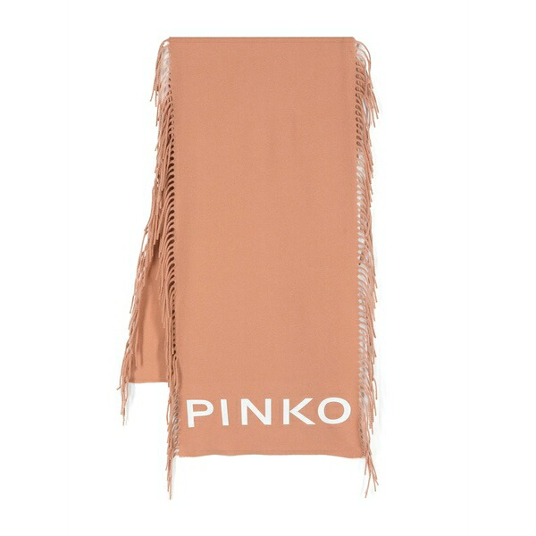 ピンコ レディース えり巻き・袈裟・えり巻き 付属品 Logo-print fringed scarf Brown