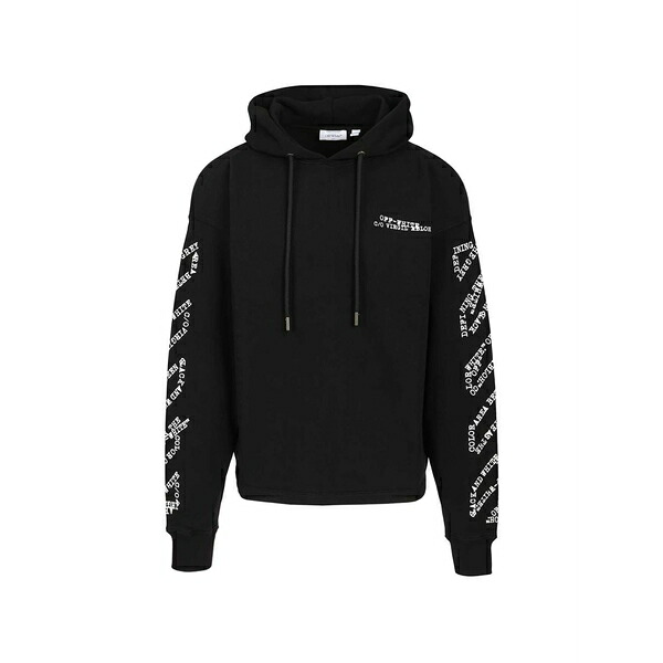 象牙色 メンズ パーカー・スウェットシャツ アウター Logo-print hoodie Black