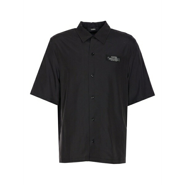 アミリ メンズ ティーシャツ トップス Logo-print shirt Black