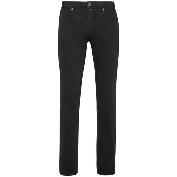 ビリオネア メンズ ジーンズズボン下 ボトムス Low-rise straight-leg jeans Black