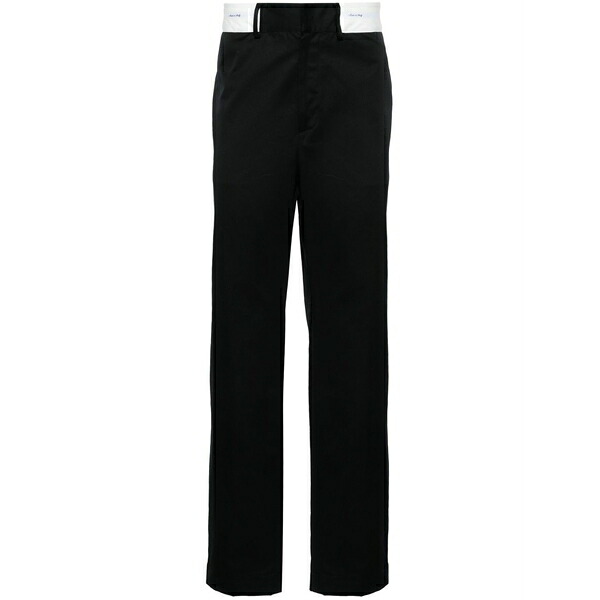 パーム・エンジェルス メンズ 心地好いズボン下 ボトムス Contrasting-waistband tapered trousers Black