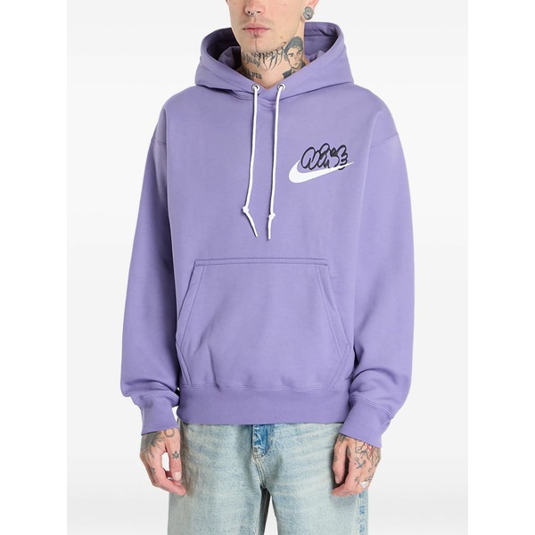 ナイキ メンズ パーカー・スウェットシャツ アウター Logo-detail hoodie Purple