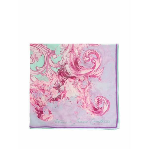 ベルサーチ レディース マフラー・ストール・スカーフ アクセサリー Printed trim scarf Pink|asty