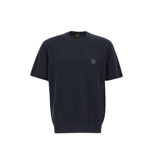 主任者 メンズ プルオーバー トップス Kanacho logo patch short-sleeve t-shirt Blue