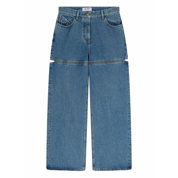 ジ アティコ レディース デニムパンツ ボトムス Cut-out jeans Blue|asty