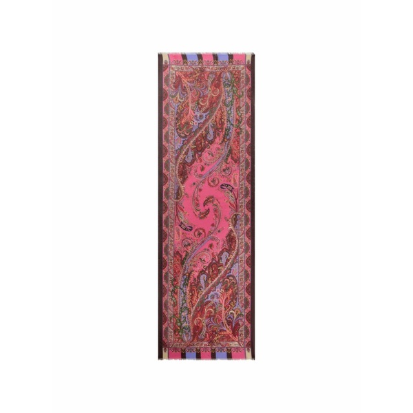 エトロ レディース えり巻き・袈裟・えり巻き 付属物 Floral-motif silk scarf Pink