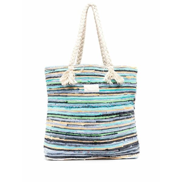 ヴィルブレクイン メンズ トートバッグ 御徒面子 Woven rope-detail tote Blue