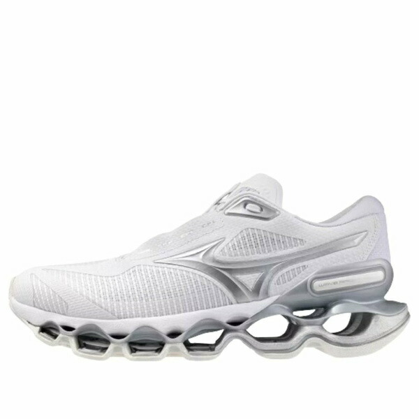 Mizuno ミズノ メンズ スニーカー  【Mizuno Wave Prophecy 15 \u0027White Silver\u0027 J1GC265132】  大きさ US_5.5(23.5糎)