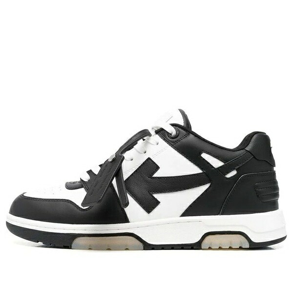 Off-White 象牙色 メンズ スニーカー  【Off-White Out Of Office Low-Top Sneakers \u0027White Black\u0027 OMIA189C99LEA0011004】  大きさ US_M_13