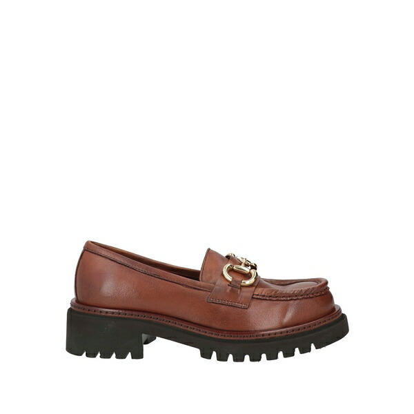 【送料無料】 カルピエーレ レディース スリッポン・ローファー シューズ Loafers Brown