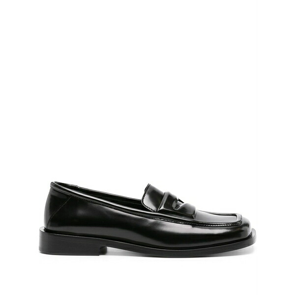ジ アティコ レディース スリッポン・ローファー シューズ Amanda leather loafers Black|asty