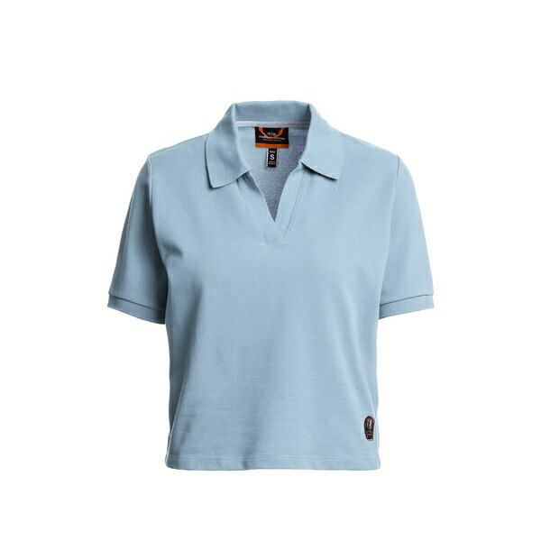 パラジャンパーズ レディース Tシャツ トップス V-neck t-shirt Blue|asty